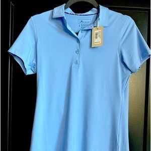 Peter Mallar Golf Shirt, Blue, Size S, New with Tags